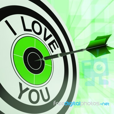 I Love You Me Target Shows Romance Stock Image