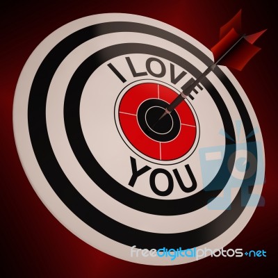 I Love You Shows Valentines Affection To Lover Stock Image