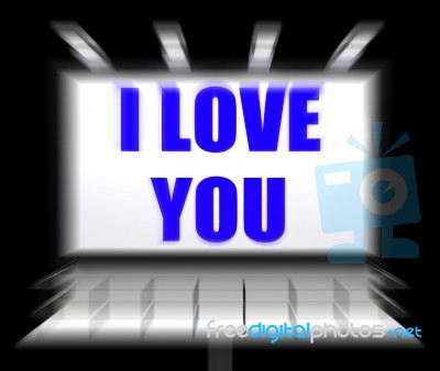 I Love You Sign Displays Romantic Loving And Caring Stock Image