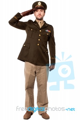 I Salute My Country Stock Photo