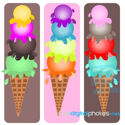 Ice Cream Cones Stock Image