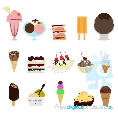 Ice Cream Set Stock Image