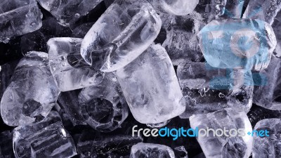 Ice Cubes Background Stock Photo