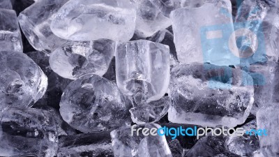 Ice Cubes Background Stock Photo