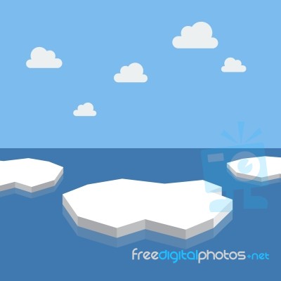 Ice Floes In The Sea Stock Image