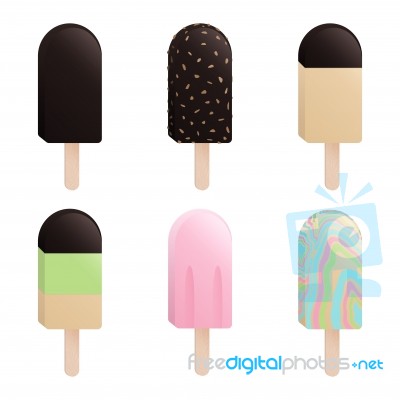 Ice Pop Set Stock Image