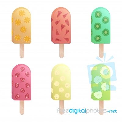 Ice Pop Set Stock Image