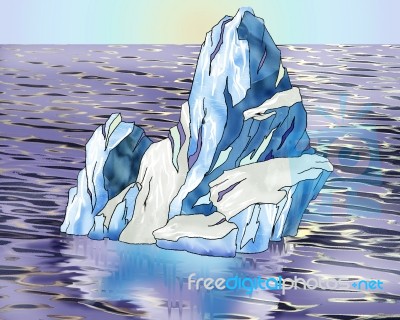 Iceberg In A Ocean Stock Image