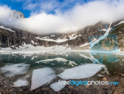 Iceberg Lake, Glacier National Park Stock Photo