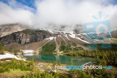 Iceberg Lake Trail, Glacier National Park Stock Photo