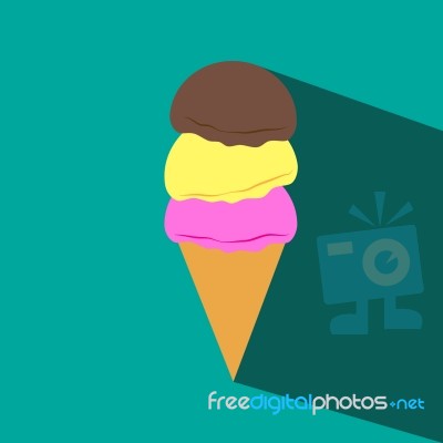 Icecream Cone  Icon Stock Image