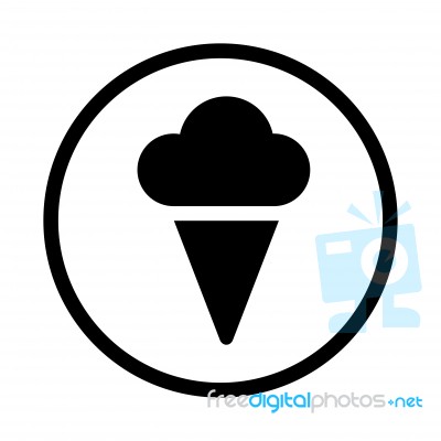 Icecream Icon -  Iconic Design Stock Image