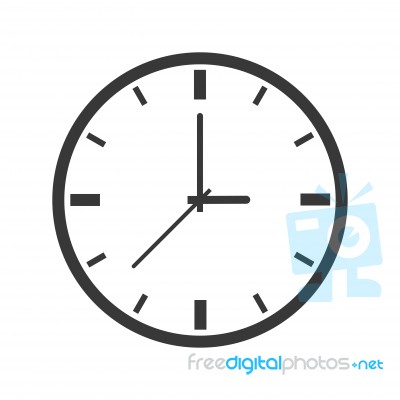 Icon Of Clock -  Iconic Design Stock Image