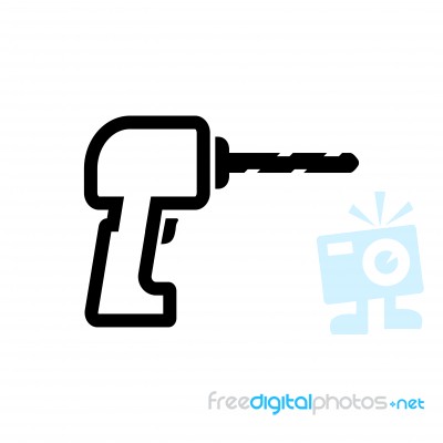 Icon Of Electric Drill -  Iconic Design Stock Image