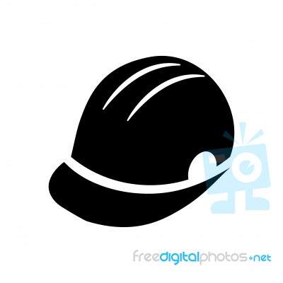 Icon Of Safety Helmet -  Iconic Design Stock Image