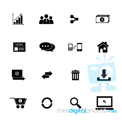 Icon Set Stock Image