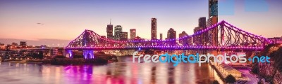 Iconic Story Bridge In Brisbane, Queensland, Australia Stock Photo