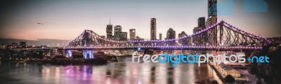 Iconic Story Bridge In Brisbane, Queensland, Australia Stock Photo