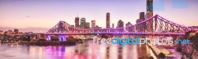 Iconic Story Bridge In Brisbane, Queensland, Australia Stock Photo