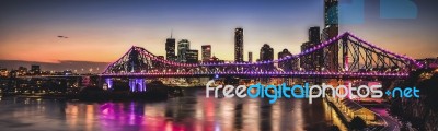 Iconic Story Bridge In Brisbane, Queensland, Australia Stock Photo