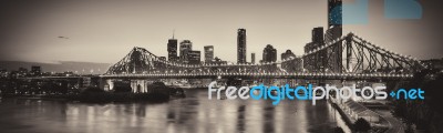 Iconic Story Bridge In Brisbane, Queensland, Australia Stock Photo