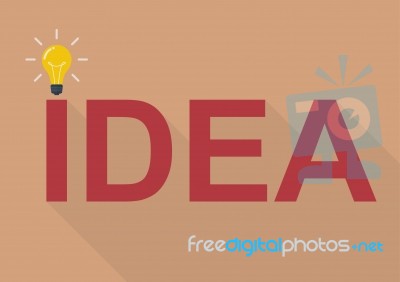 Idea Concept Flat Style Stock Image