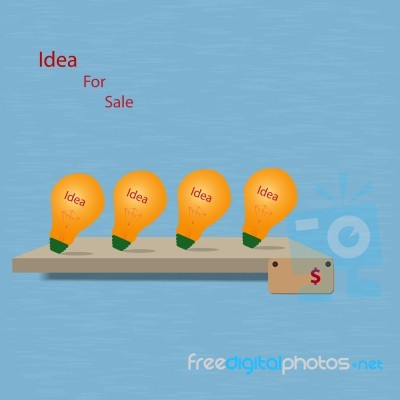 Idea For Sale On Shelf Stock Image