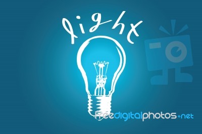 Idea Illustration With Light Bulb Stock Image