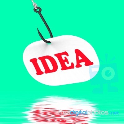 Idea On Hook Displays Innovations And Creativity Stock Image