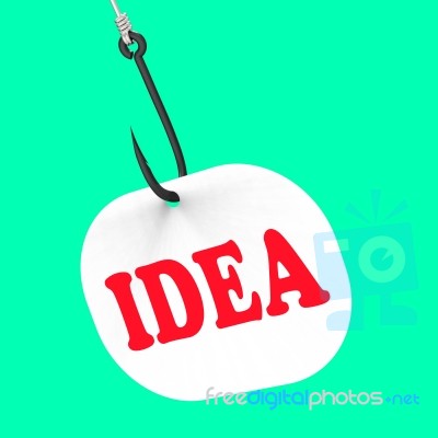 Idea On Hook Shows Innovations And Creativity Stock Image