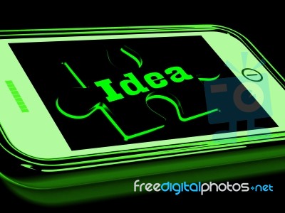 Idea On Smartphone Shows Creative Concepts Stock Image