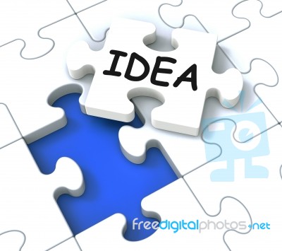 Idea Puzzle Showing Creative Innovations Stock Image