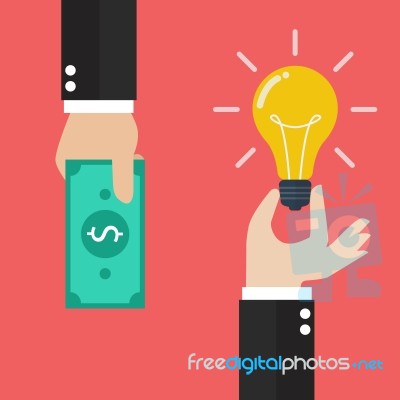 Idea Trading For Money Stock Image