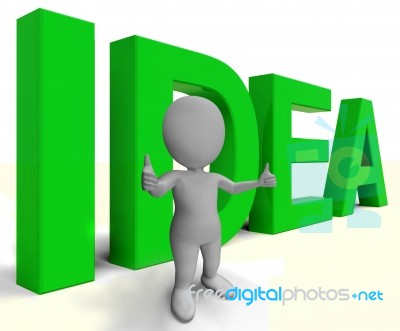 Idea Word Shows Concept Thoughts And Creativity Stock Image