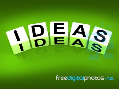 Ideas Blocks Mean Thoughts Thinking And Perception Stock Image