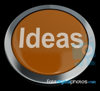 Ideas Button Stock Image