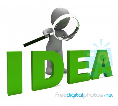 Ideas Character Shows Concepts Idea And Innovation Stock Image