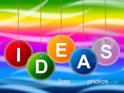 Ideas Kids Means Inventions Youngster And Innovations Stock Image