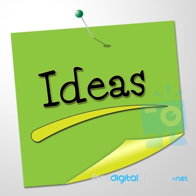 Ideas Note Means Creative Messages And Conception Stock Image