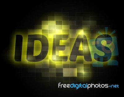 Ideas Word Shows Plans Thoughts And Conception Stock Image