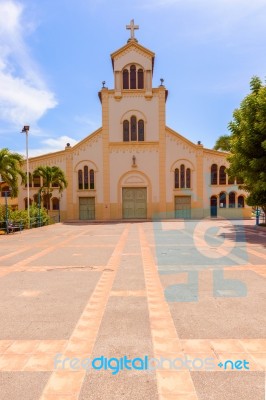 Iglesia La Mereced In Salinas, Ecuador Stock Photo