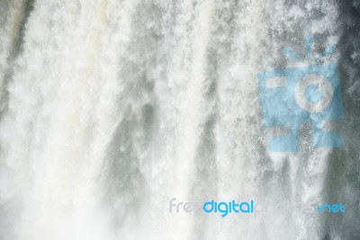 Iguazu Water Flow Stock Photo