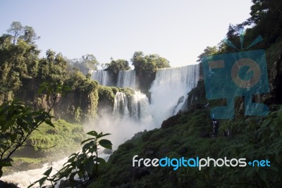 Iguazu Waterfalls On The Argentinian Stock Photo