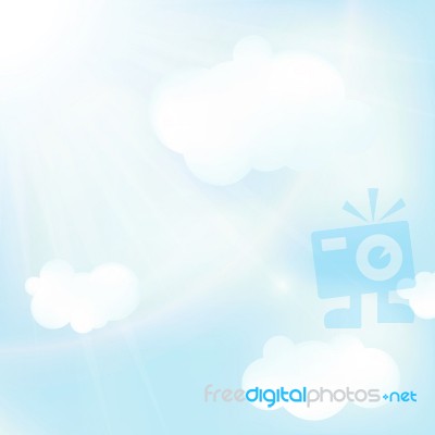 Illustration Clear Blue Sky Stock Image