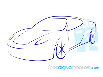 Illustration Modern Represents Sport Car And Automotive Stock Image