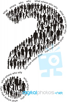 Illustration Of A Question Mark Stock Image