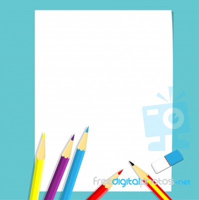 Illustration Of Art Class Concept For Education Concept- I Stock Image