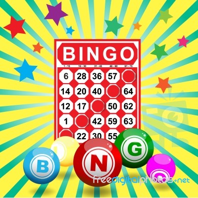 Illustration Of Bingo Card And Ball Stock Image