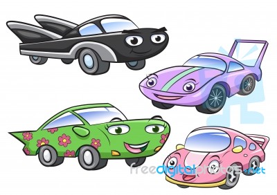  Illustration Of Cute Cartoon Car Characters Stock Image