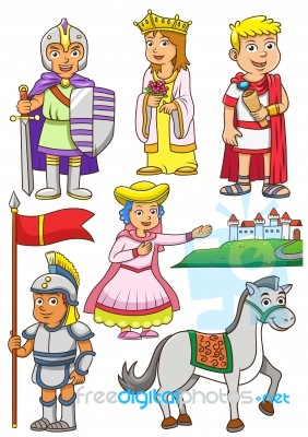 Illustration Of Greek Roman Cartoon Stock Image